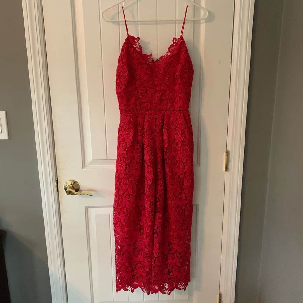 Anthropologie Cranberry Red Dress
